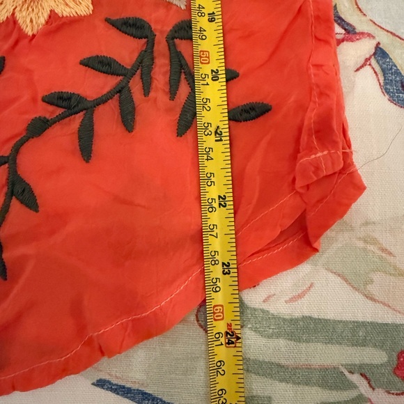 Johnny Was Orange Embroidered Blouse - Picture 10 of 11